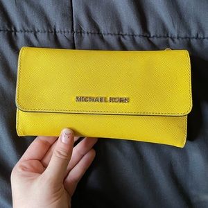 Yellow Michael Kors Wallet